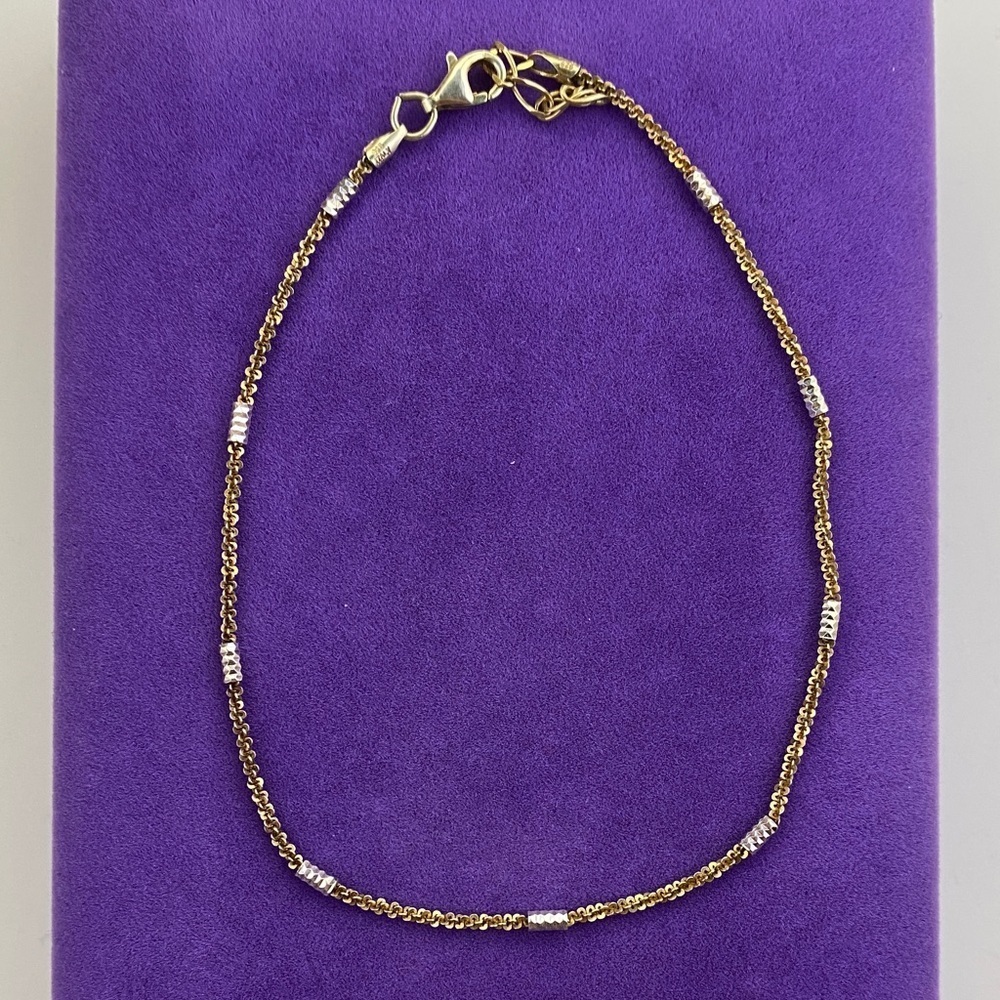 💛 Vintage 925 Gold Plated Diamond Cut Bracelet